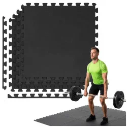 Pěnová podložka na cvičení 60x60x2 cm sada 4ks ACTIGET ACT0034 grafitová