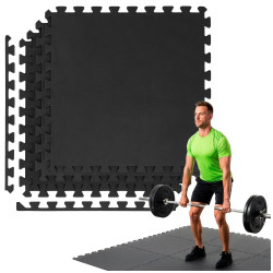 Pěnová podložka na cvičení 60x60x1,2 cm sada 4ks ACTIGET ACT0035 grafitová