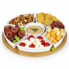 Servírovací talíř s miskami 30cm otočný SPRINGOS KI0169 přírodní