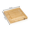 Servírovací prkénko 33x33cm SPRINGOS KI0168 přírodní