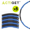 Hula hoop obruč nastavitelná 67-88 cm ACTIGET ACT0133 modro-šedá