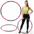 Hula hoop obruč nastavitelná 67-88 cm ACTIGET ACT0132 růžovo-šedá