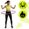 Hula hoop obruč nastavitelná 67-88 cm ACTIGET ACT0132 růžovo-šedá