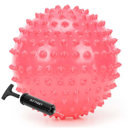 Masážní míč 20 cm + pumpička ACTIGET ACT0151 červený