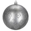 Vánoční baňky stříbrné mix - 9,5cm, sada 12ks
