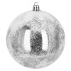 Vánoční baňky stříbrné mix - 9,5cm, sada 12ks