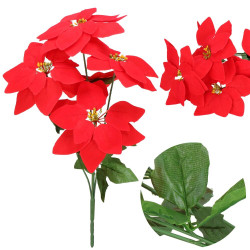 Vánoční hvězda kytice 50 cm červená