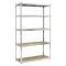 Kovový regál 205x120x45 cm 5 polic MDF SPRINGOS HA5280