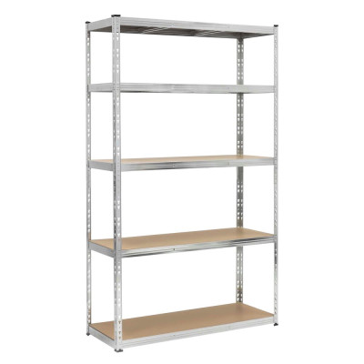 Kovový regál 205x120x45 cm 5 polic MDF SPRINGOS HA5280