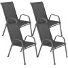 Set 4x Zahradní židle SPRINGOS GF0118 tmavě šedé