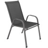 Set 4x Zahradní židle SPRINGOS GF0118 tmavě šedé