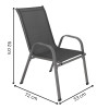 Set 4x Zahradní židle SPRINGOS GF0118 tmavě šedé