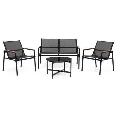 Zahradní set nábytku SPRINGOS GF0120 černý