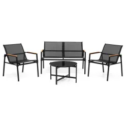Zahradní set nábytku SPRINGOS GF0120 černý