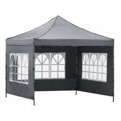 Párty stan 3x3 m SPRINGOS GP0005 tmavě šedý