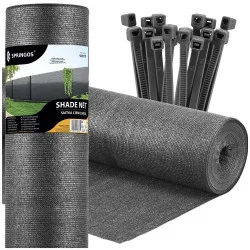 Stínící tkanina 120cm x 25m 90% zastínění SPRINGOS SN0066 světle grafitová