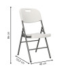 Skládací židle SPRINGOS GF0109 bílá
