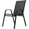 Set 4x Zahradní křeslo SPRINGOS MONZA GF0071H černé