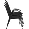 Set 4x Zahradní křeslo SPRINGOS MONZA GF0071H černé