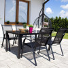 Set 4x Zahradní křeslo SPRINGOS MONZA GF0071H černé