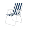 Zahradní křeslo SPRINGOS MALAGA modro-bílé pruhy