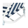 Zahradní křeslo SPRINGOS MALAGA modro-bílé pruhy