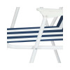Zahradní křeslo SPRINGOS MALAGA modro-bílé pruhy