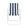 Zahradní křeslo SPRINGOS MALAGA modro-bílé pruhy