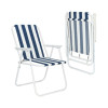 Zahradní křeslo SPRINGOS MALAGA modro-bílé pruhy