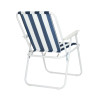 Zahradní křeslo SPRINGOS MALAGA modro-bílé pruhy