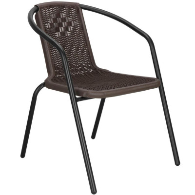 Zahradní ratanové křeslo SPRINGOS BISTRO GF1019 hnědé