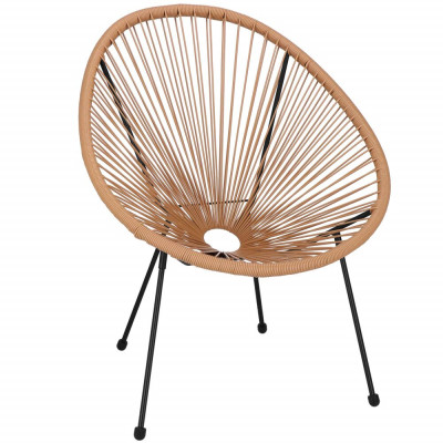 Ratanové zahradní křeslo SPRINGOS LOA GF0084 hnědé