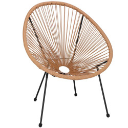 Ratanové zahradní křeslo SPRINGOS LOA GF0084 hnědé