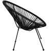Ratanové zahradní křeslo SPRINGOS LOA GF0085 černé