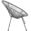 Ratanové zahradní křeslo SPRINGOS LOA GF0086 šedé