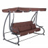 Zahradní houpačka 4-místná, hnědá SPRINGOS FLORIDA