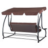 Zahradní houpačka 4-místná, hnědá SPRINGOS FLORIDA