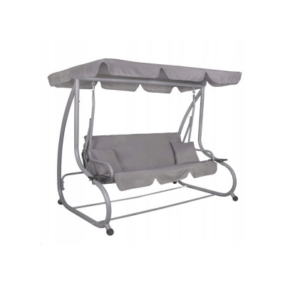 Zahradní houpačka SPRINGOS VENEZIA 3-místná, šedá