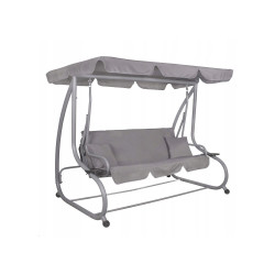 Zahradní houpačka SPRINGOS VENEZIA 3-místná, šedá