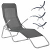 Zahradní lehátko SPRINGOS SIESTA tmavě šedé