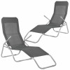 Zahradní lehátko SPRINGOS SIESTA tmavě šedé