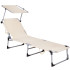 Zahradní polohovací lehátko SPRINGOS POOL béžové