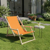 Zahradní dřevěné lehátko SPRINGOS TORINO oranžové