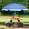 Zahradní slunečník 160 cm SPRINGOS VIVA BU0008 modro-bílý