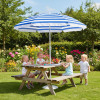 Zahradní slunečník 160 cm SPRINGOS VIVA BU0008 modro-bílý