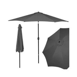 Zahradní slunečník 290 cm, tmavě šedý SPRINGOS SUNNY GU00200