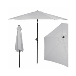Zahradní slunečník 250 cm, světle šedý SPRINGOS SUNNY GU0022