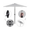 Zahradní slunečník 250 cm, světle šedý SPRINGOS SUNNY GU0022