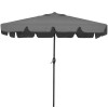 Zahradní slunečník 122x195 cm cm, tmavě šedý SPRINGOS PALMA GU0037