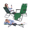 Zahradní polohovací křeslo SPRINGOS RELAX zelené